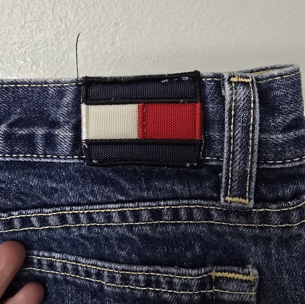 TOMMY HILFIGER VINTAGE JAMIL 2000 Women's Bootcut Denim Jeans Size 9 Juniors Y2K - Picture 6 of 13